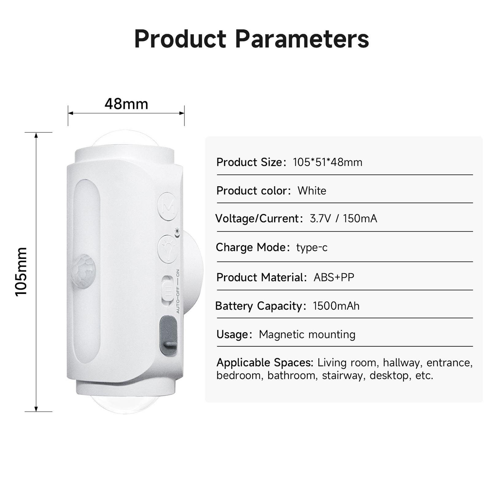 Rainbow Gradient Ambient Night Light Smart Sensor, Magnetic Mounting Perfect for Bedrooms, Courtyards, Staircases Birthday Gift, Christmas Present