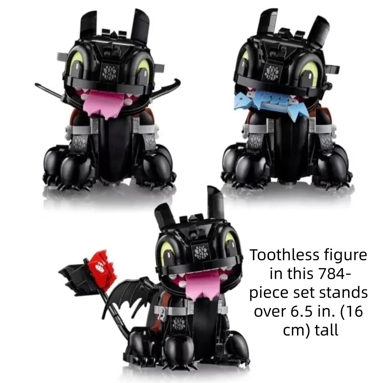 784PCS Classic Anime Movie Series Cute Dragon Pet Animal Series Building Blocks DIY Assembly Model Bricks Home Decoration Toys Suitable for Children's Birthday and Christmas Gifts Comes with Paper