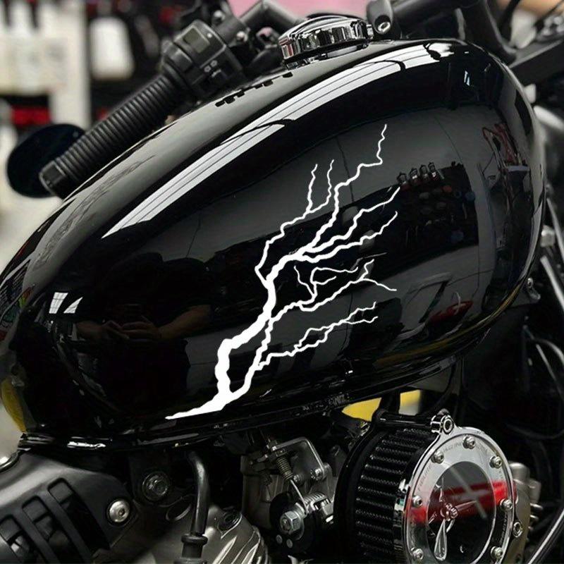 Creative Lightning Pattern Motorcycle Motorbike Fuel Tank Side Panel Stickers Sticker Decals, Covering Scratches, Suitable for Universal Waterproof and Sun Resistant Decorative Accessories on The Exterior of Vehicles, with Multiple Colors To Choose From