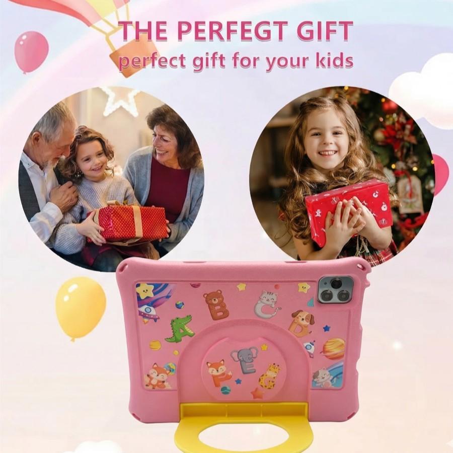 10.1 Inch Android Tablet for Kids Ages 3-12, Home Use, Movies, Internet, Wireless Connection, Games, Music, Educational Apps, Holiday Gift