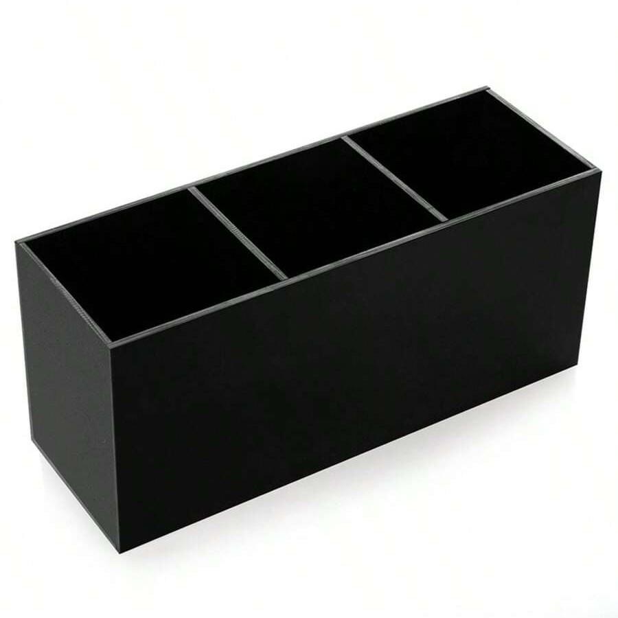 Acrylic Storage Box for Silverware Kitchen Large Capacity Multi-Compartment Utensil Rack, Plastic Cutlery Organizer, Desktop Pen Holder