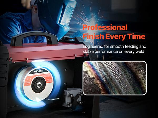 VEVOR Flux Core MIG Welding Wire, E71T-11 0.03-inch 10 LBS, Gasless Mild Steel Welding Wire with Low Spatter for All Position Arc Welding, Self-Shielded for Outdoor Use