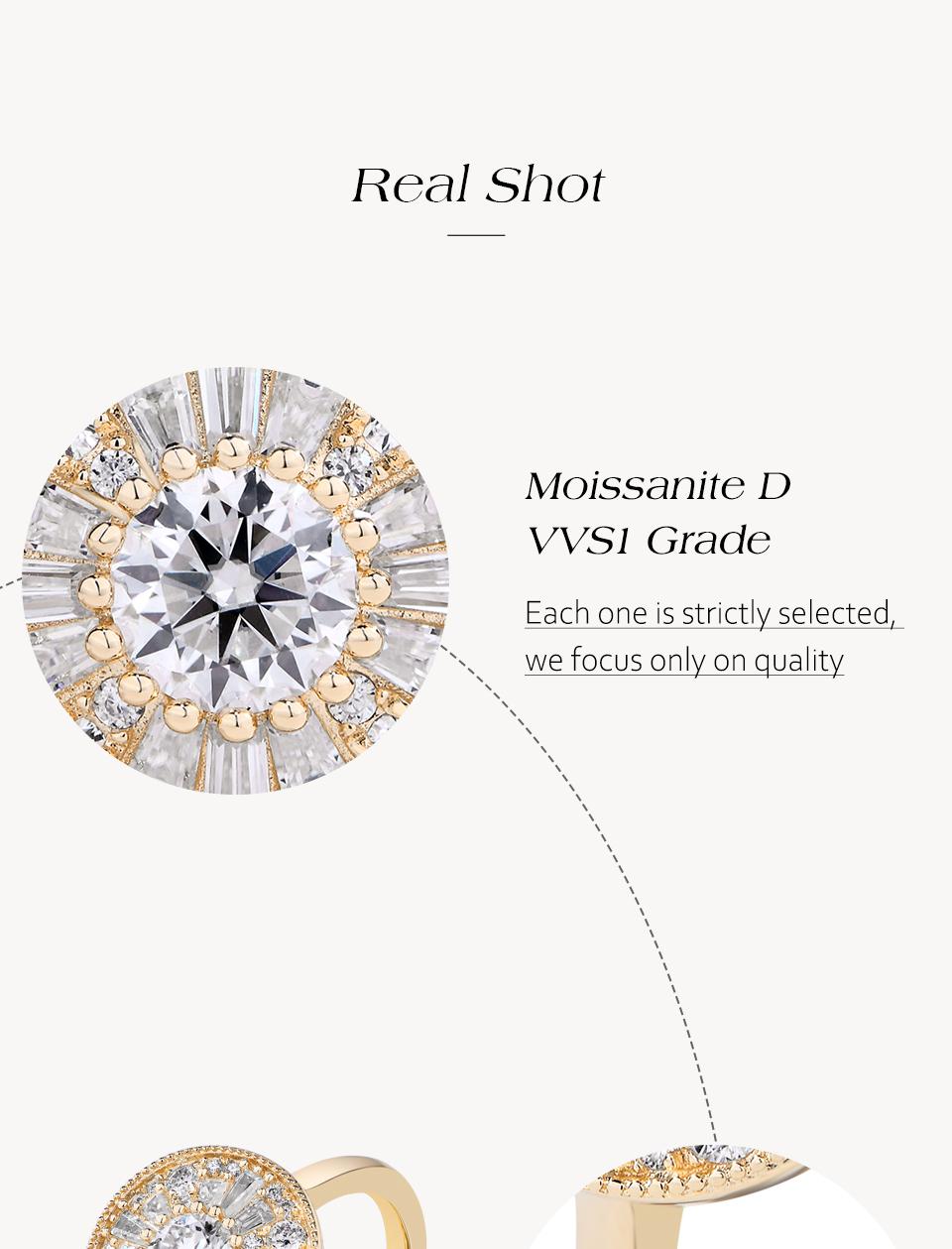 Luxury D Color Total 1.54CT Synthetic Moissanite Ring for Women Anniversary Engagement Ring Fine Jewelry Gift R247 SpringStatements
