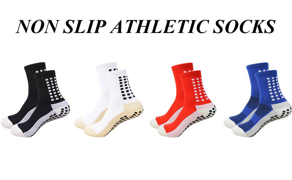 1 Pair/3 Pairs Outdoor Sports Soccer Socks for Men and Women, Non-slip Breathable Socks Grip Socks Athletic