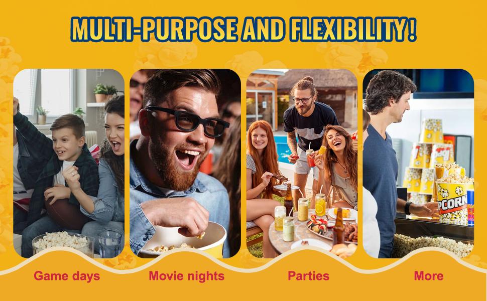 VEVOR Popcorn Maker, 480W Popcorn Popper Machine, 4 Oz Kettle Makes 1.5 Gallon per Batch, Tabletop Popcorn Maker, Includes 3 Scoops, Movie Theater Style, Red