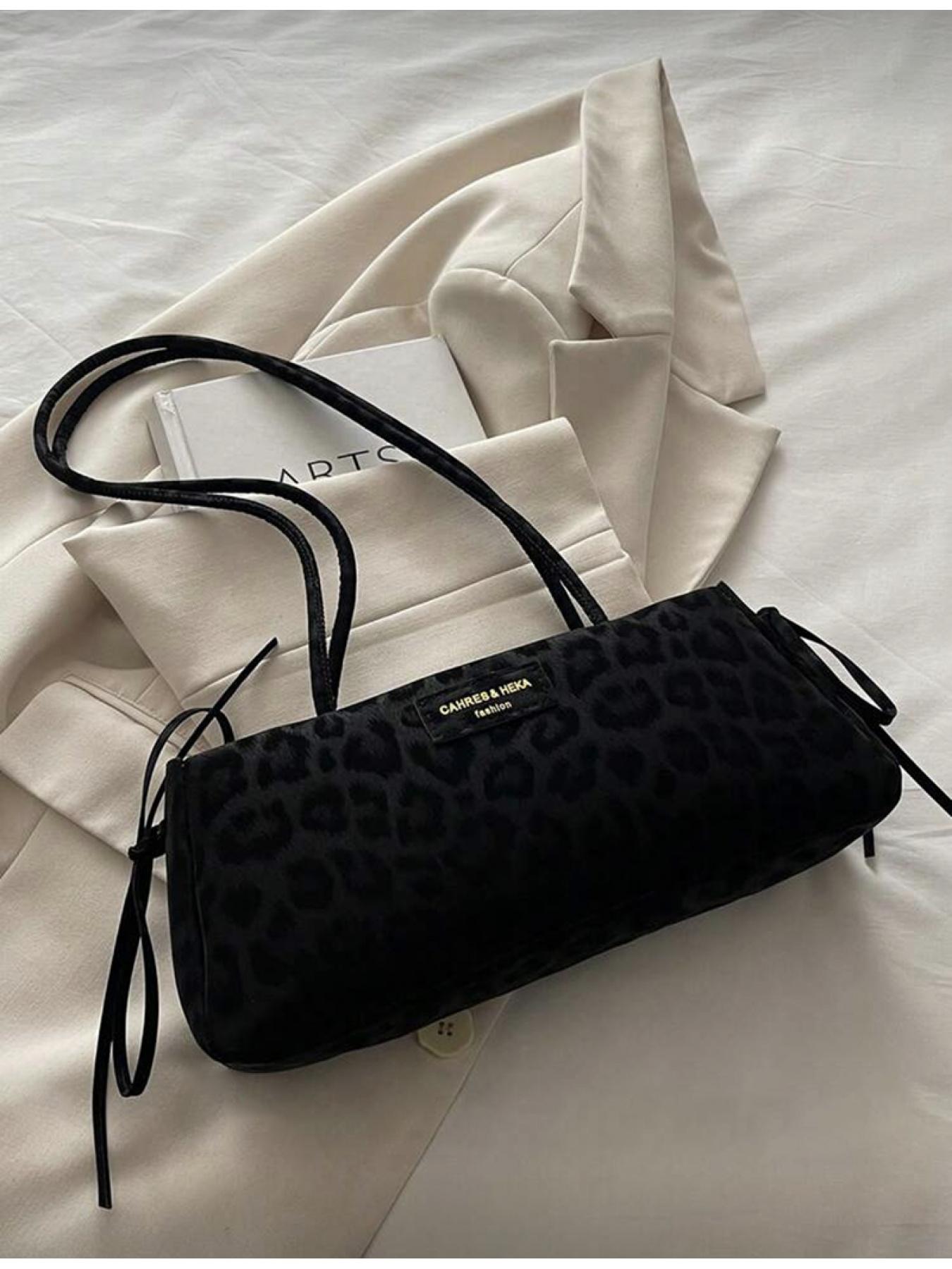 New Fashion Leopard Print Handbag for Party Outing Vacation Shopping Daily Use Coin Phone Storage Elegant Ladies Bag for Professional Women College Students Office Workers
