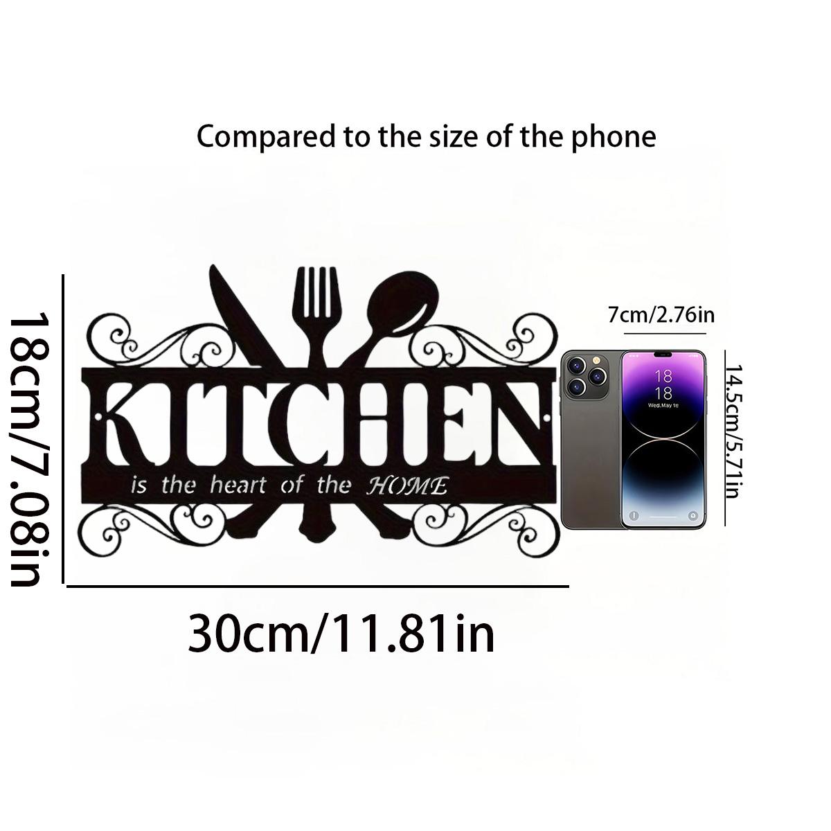 Kitchen Themed Wall Art, Metal Hanging Sign, Easy Installation, Indoor Outdoor Decoration, Home Kitchen Dining Room Decor