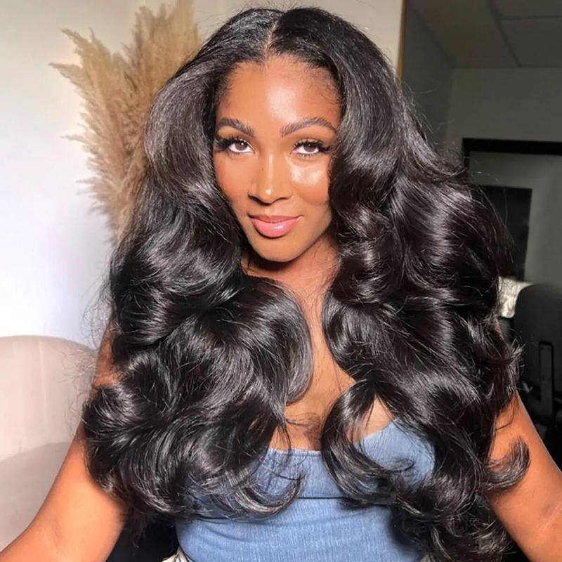 Mscoco Butterfly Layers Body Wave U Part Human Hair Wig Pull & Go Beginner Friendly 180 250 Density For Black Women Natural Black Color Wigs