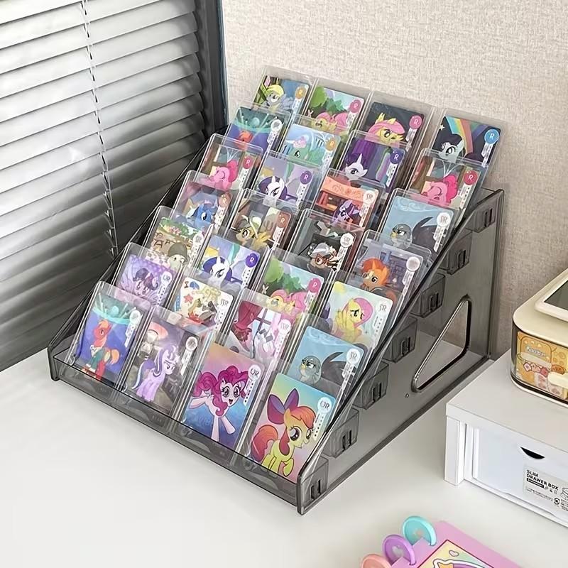 Multifunctional Acrylic Display Storage Rack, Stackable and Multi-Layer Design, Perfect for Collectibles, Toys, Badges, Figurines, Cards, Cosmetics, Jewelry, Great Halloween and Christmas Gift