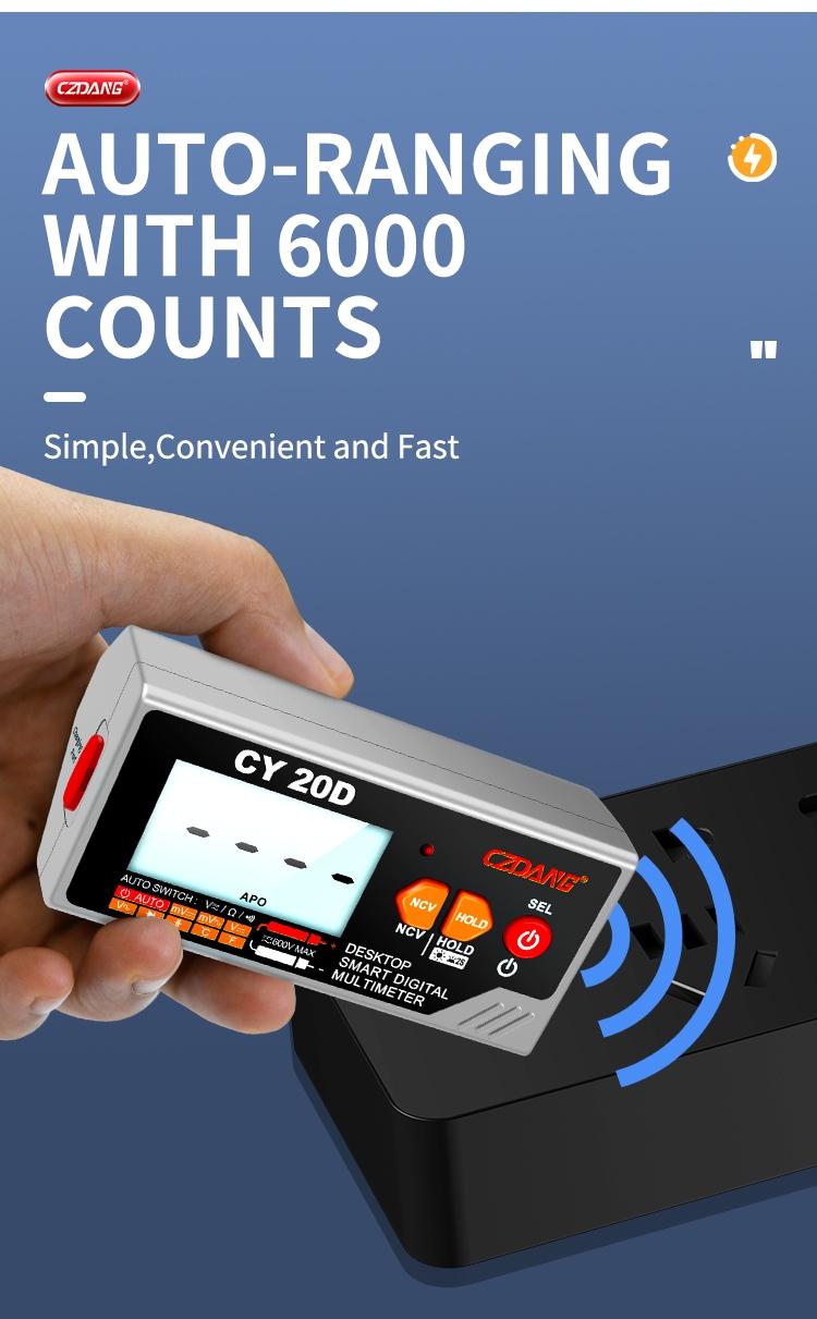 Desktop Digital Multimeter, Voice Function, Electrician Multi Tester, Backlit Bright Screen, Essential Tool for Electrical Work