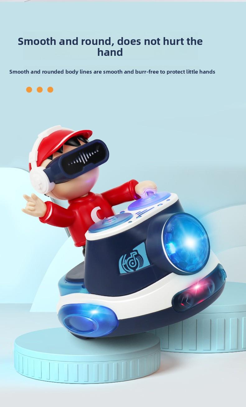 New electric universal DJ player, electric speaker toy for boys, cool light and music children's toy, children's gift, holiday gift, Christmas gift, New Year's gift (batteries not included, requires three AA batteries)