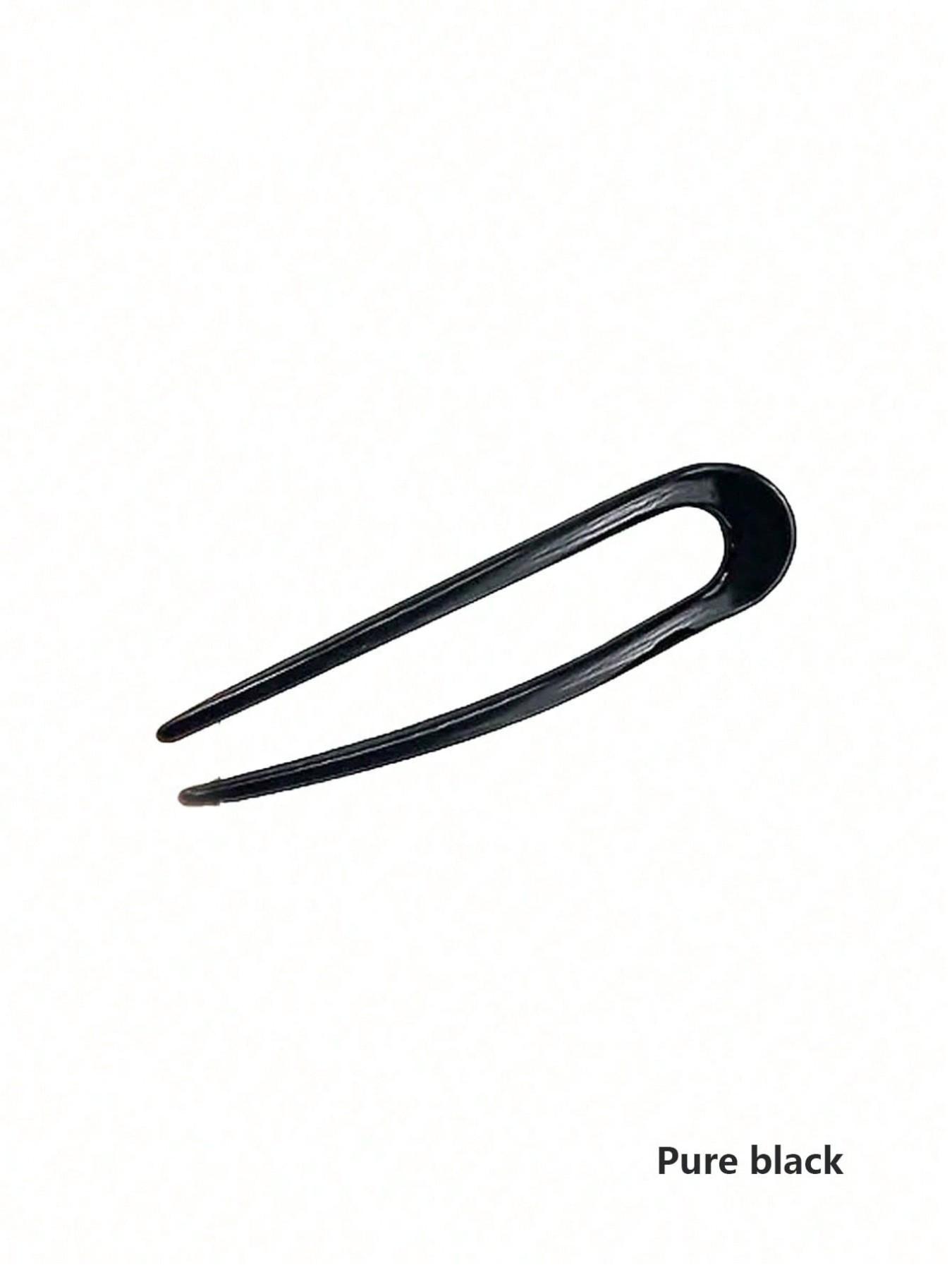 French Vintage Tortoise Shell Hair Pins - Cellulose Acetate U-Shaped 2-Prong Updo Chignon Clips for Women & s, Elegant Hairstyle Accessories, Vintage Hair Accessories, Natural Iridescent Finish