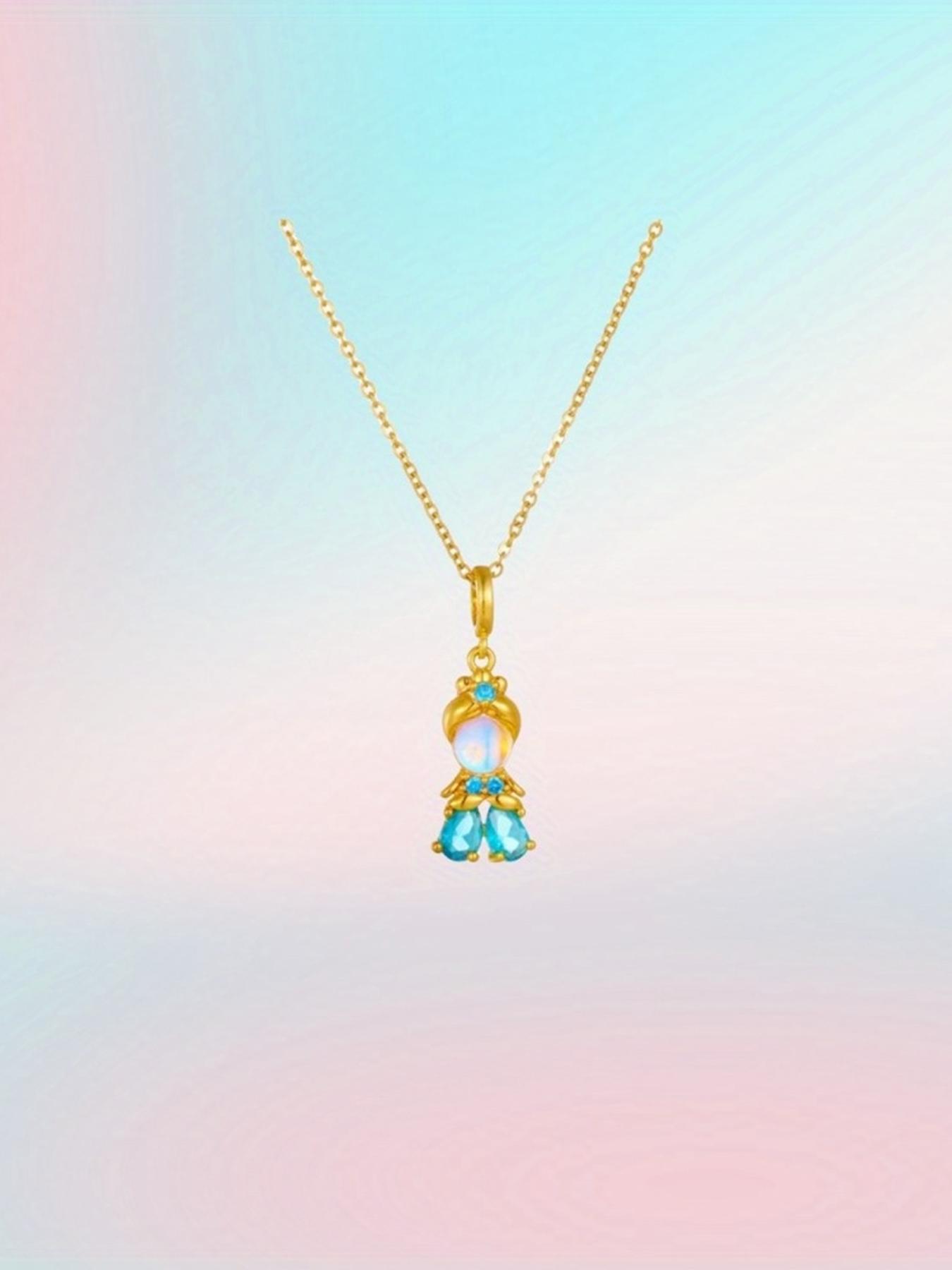 Cute Cartoon Fairy Tale-Style Mini Figure Pendant Necklace Set for Women – Spring/Summer Fashion Accessory – The Perfect Gift for Family, Friends, and Loved Ones