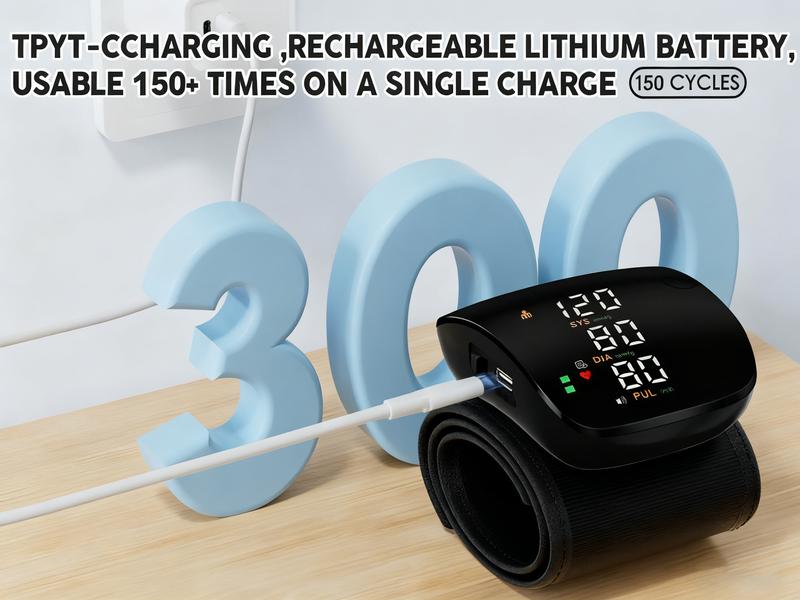 【Valentine Gift】Rechargeable Wrist Blood Pressure with LED Touch Screen, Voice Broadcast & 99x2 Memory — Accurate Home BP Tracking Made Simple,Suitable 5.3 - 7.6 inches 【Valentine Gift】Rechargeable Wrist Blood Pressure with LED Touch Screen, Voice Broadcast & 99x2 Memory — Accurate Home BP Tracking Made Simple,Suitable 5.3 - 7.6 inches