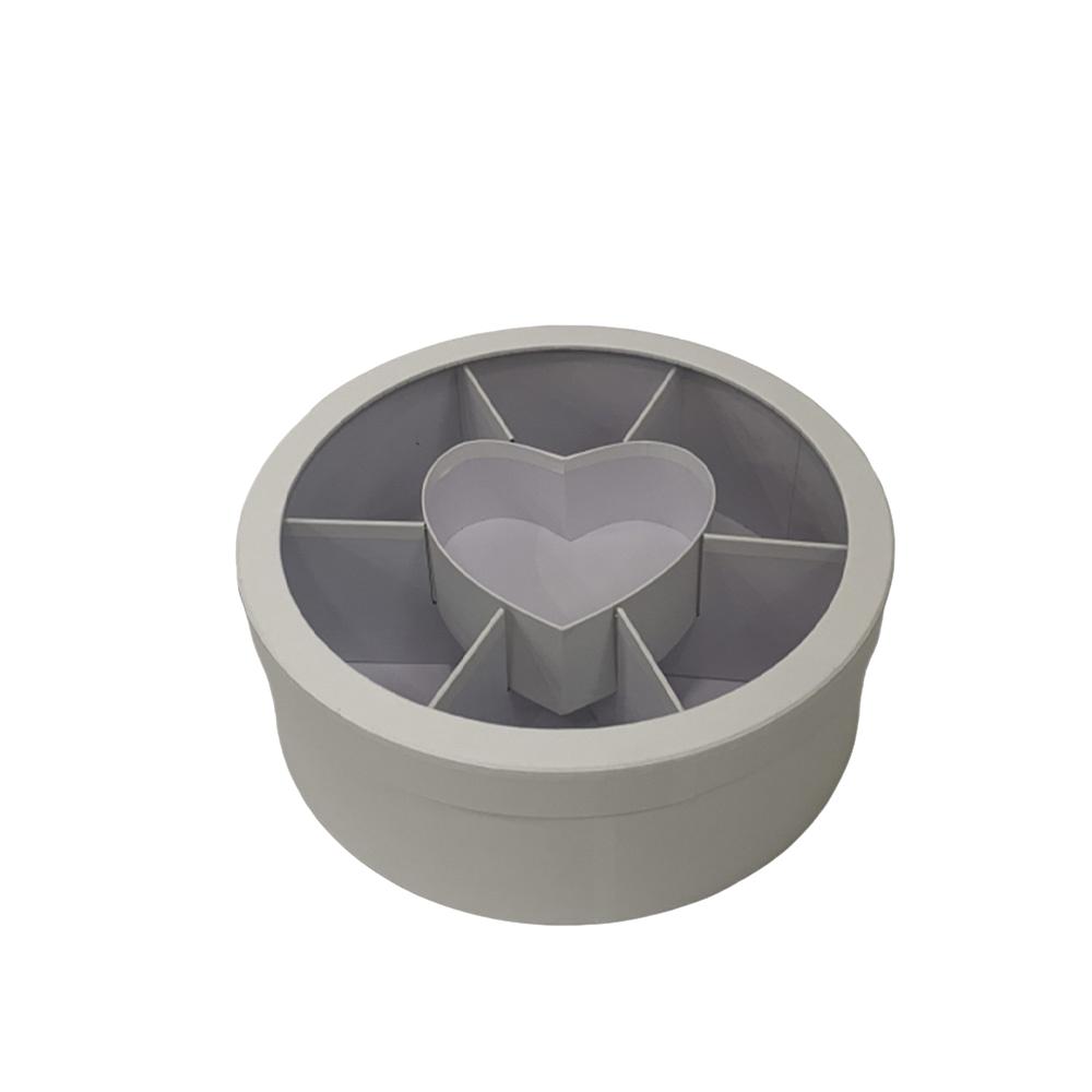 1count Round Fruit Box, Valentine's Day Gift Box for Girlfriend, Sweet Candy Chocolate Holiday Gift Box, Perfect Present for Special Occasions