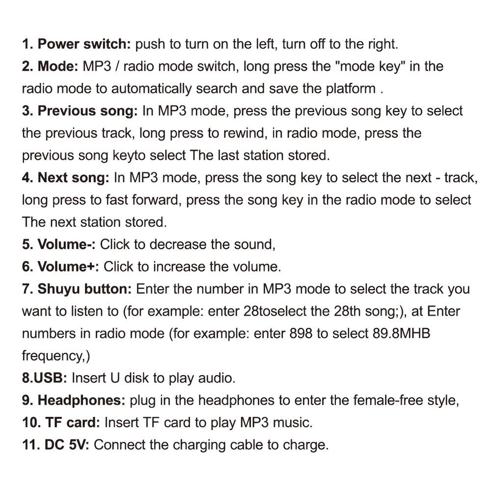 Portable Mini Digital FM Radio, MP3 Player with USB Charging, TF Card Support. Hi-Fi Stereo Audio, Waterproof Shower Design for Bathroom. Compact Outdoor Speaker for Travel, Camping, Home Use. Popular Holiday Gift, Multifunction Device.