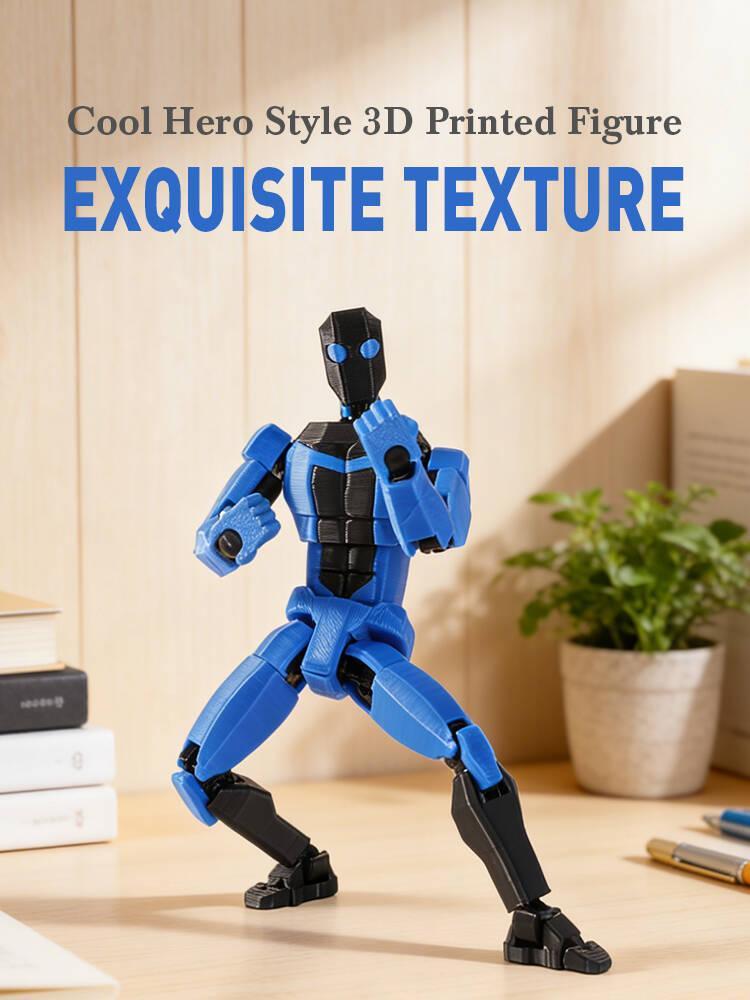 3D Printed Articulated Invincible Mark Action Figure Multi-Jointed Movable Model Collectible Toy Striped Design 13cm
