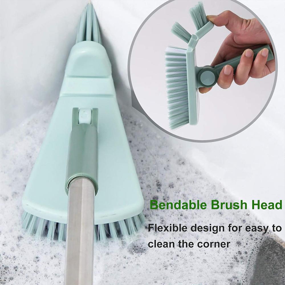 Stiff Bristle Shower Brush, Removable Cleaning Brush with Long Handle, Home Essentials Professional Cleaning Tool for Bathroom & Kitchen & Balcony, Floor Cleaning Supplies 2024 Rug Cleaning, Summer Gift