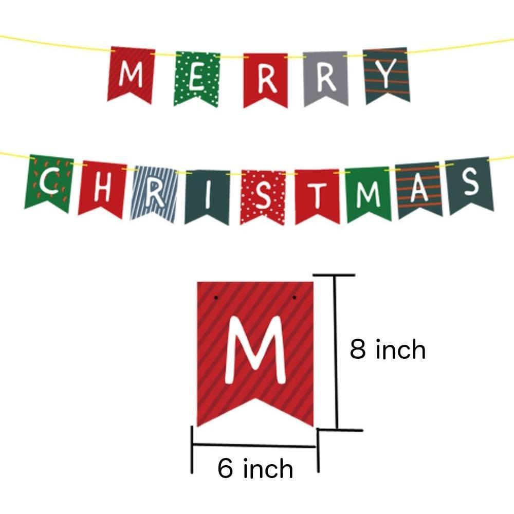 Christmas Party Decorations Kit - Set Includes Merry Christmas Banner Paper Fans  Balls Xmas Photo Booth Props Confetti Balloons Red Green Latex Balloons String for Indoors Office  Decors