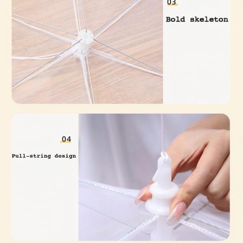 New Bestselling Insect-Proof Food Cover, Outdoor Picnic Dustproof Mesh Folding Square Lid, Home Use Vegetable Protector