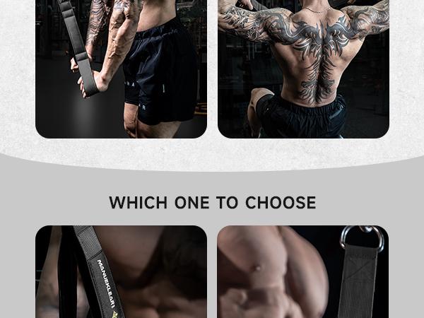 MANUEKLEAR Tricep Rope Cable Attachment Handles, Greater Range of Motion, Tricep Pull Down Rope for Push Downs, Crunches, Facepulls for Professional Gym