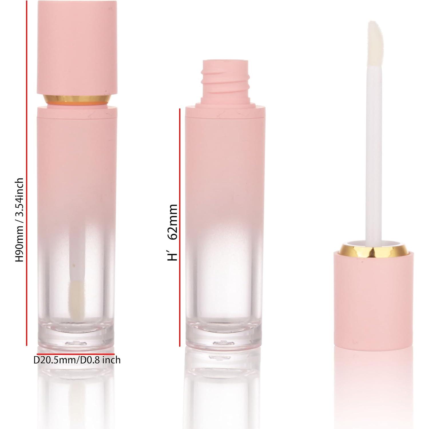 30 count Empty gradient  Lip Gloss Tubes 8ml lipgloss Tube with Wand Applicator for Lip oil tint bottles container (, 30 count)