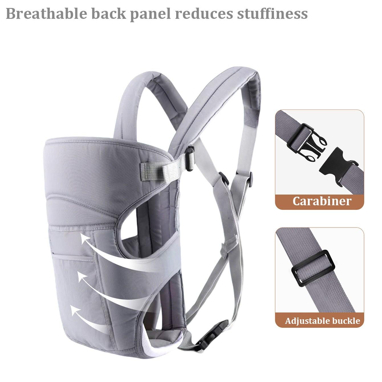 Ergonomic Baby Carrier, Comfortable and Lightweight, Easy to Wear, Waist Support, Suitable for Newborns to Toddlers, Summer Travel