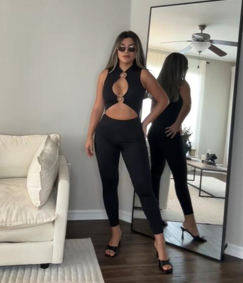 SHAPESHE Black Sleeveless Jumpsuits For Women One Piece Bodysuit Full Body Stylish Activewear Sports Outfits