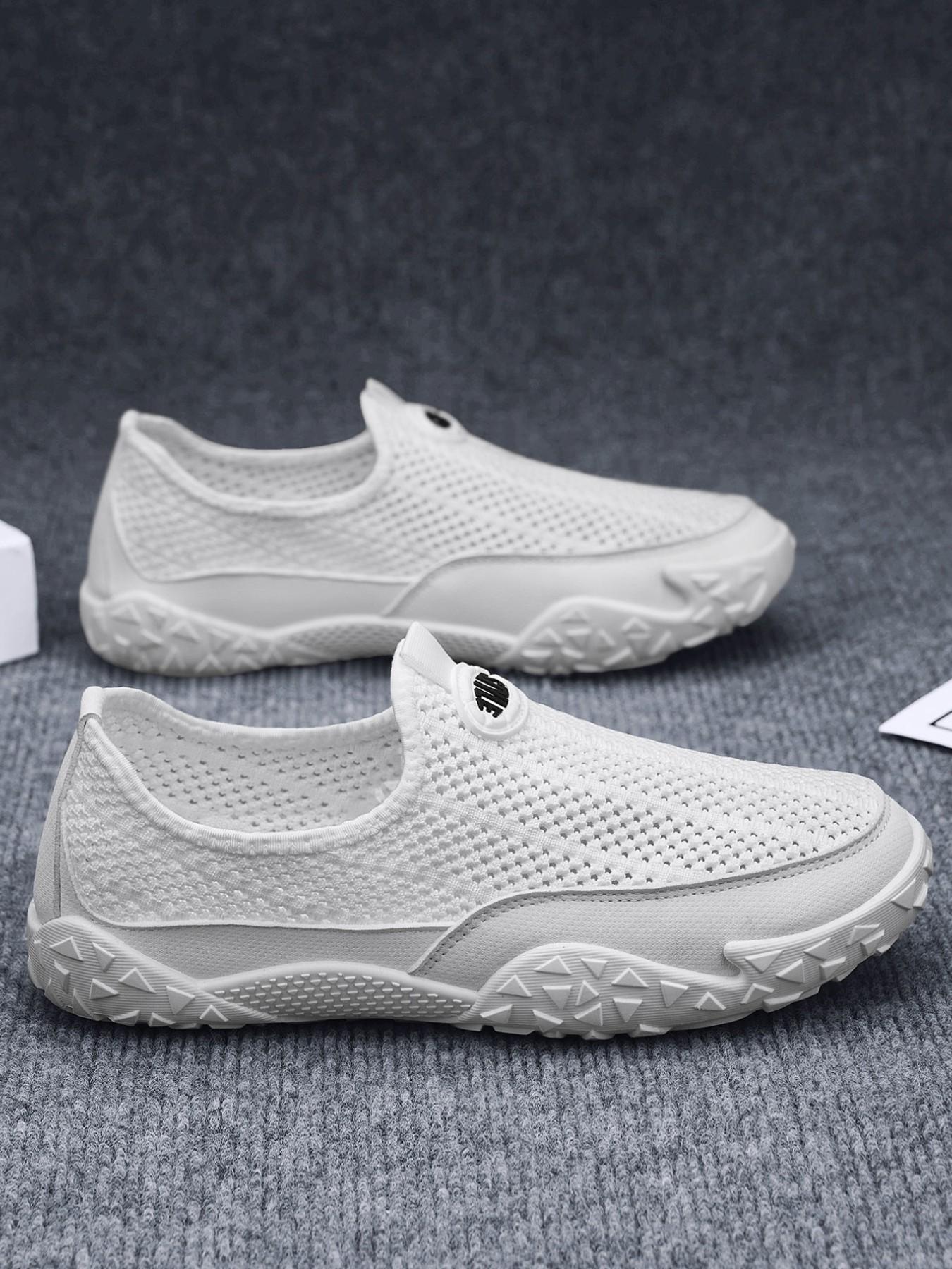 2026 Summer New Men's Hiking Shoes, Breathable Mesh, Slip-On, Lightweight, Non-Slip Sole, Outdoor Waterproof Casual Shoes