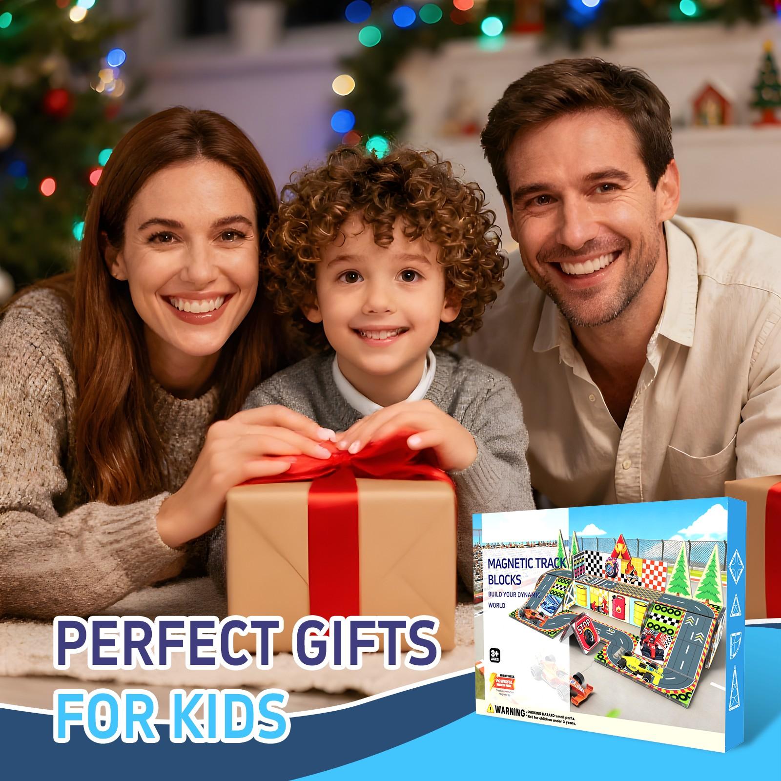 Magnetic Tiles Building Blocks Set, Stem Educational Toy for Kids Ages 3-8 & 4-12, Creative Puzzle Board Gift for Boys Girls