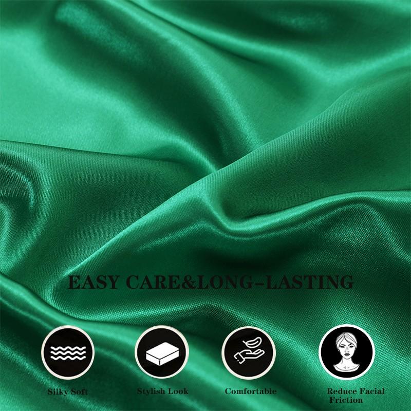 Luxury Satin Pillowcase for Hair & Skin, Cooling Silky Smooth Pillow Cover, Wrinkle-Free & Breathable, All-Season Comfort for Better Sleep, Bedroom & Travel Essentials, Great Gift for Women Men Teens