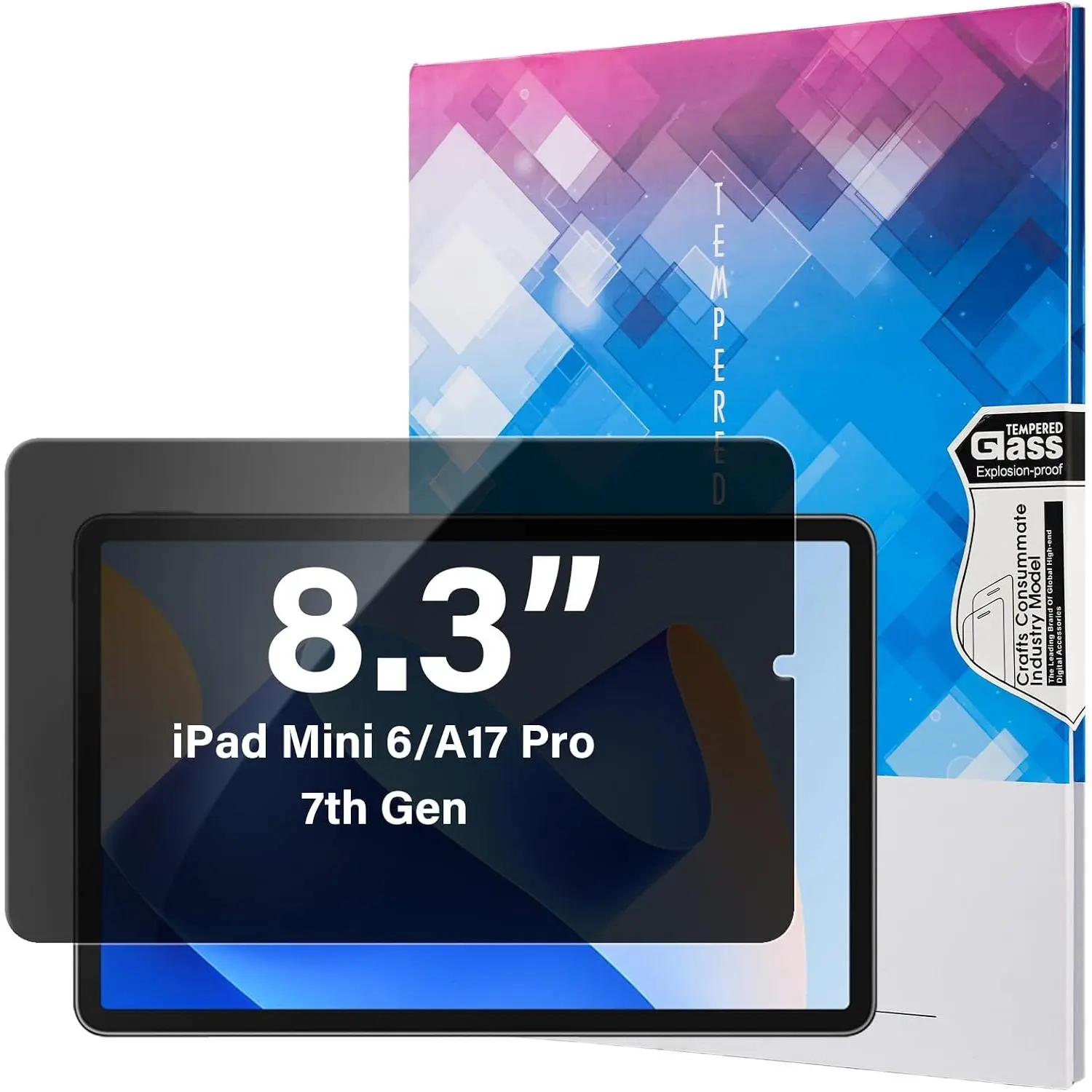 360° 4 Way  Anti-Spy Screen Protector for iPad Mini 7 & Mini 6