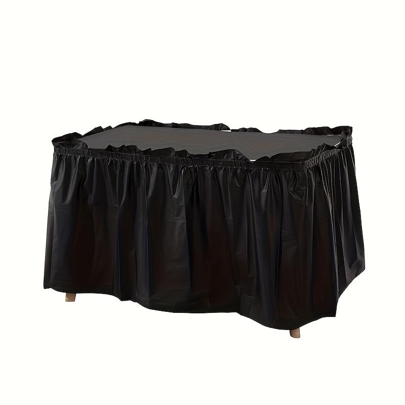 2-piece premium solid color disposable tablecloth set - elegant rectangular tablecloth with long skirt, suitable for relaxed parties and banquets, Party Decoration Supplies - perfect for fashionable celebration events