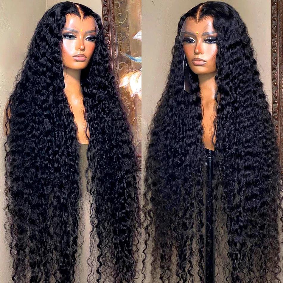 Bling Hair Deep Wave Lace Front Wig 13x4 13x6 HD Lace Frontal Human Hair Wigs 180% Density Nature Color For Women