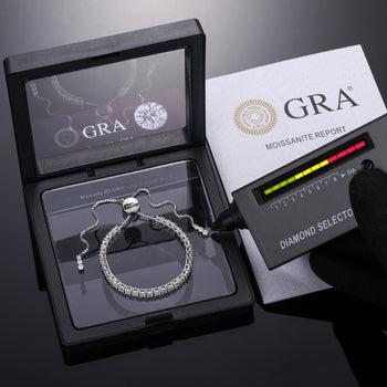 【#B97】2mm to 4mm Shiny Synthetic Moissanite Tennis Chain Bracelet Necklace 925 Sterling Silver Women Fine Jewelry Gift Party Everyday