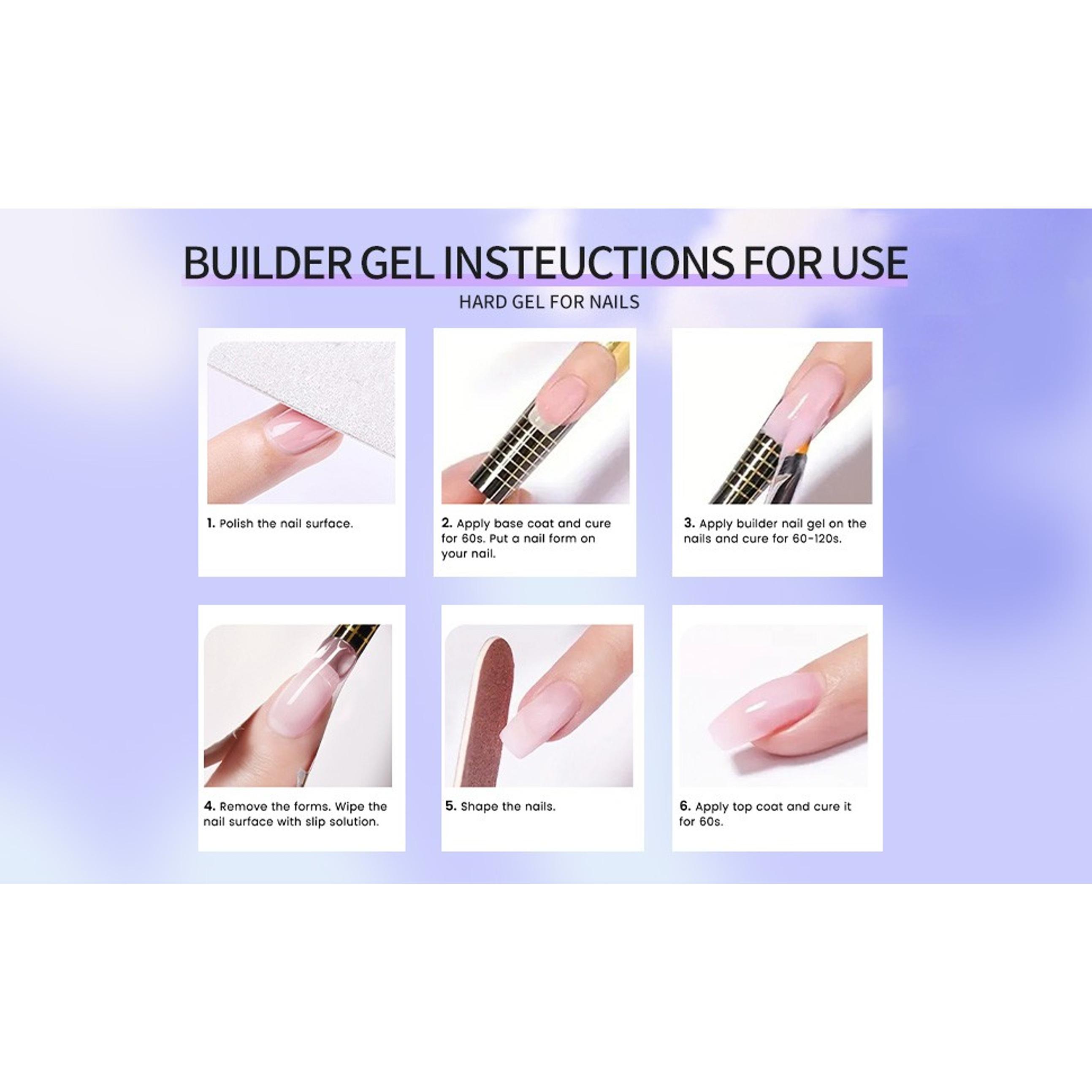 Builder Gel Nails Kit - Strong, Long-Lasting Nude 3D Sculpting Gel for Nail Extension, 2oz (Clear & Nude, 1fl.oz*2) Builder Gel Nails Kit - Strong, Long-Lasting Nude 3D Sculpting Gel for Nail Extension, 2oz (Clear & Nude, 1fl.oz*2)