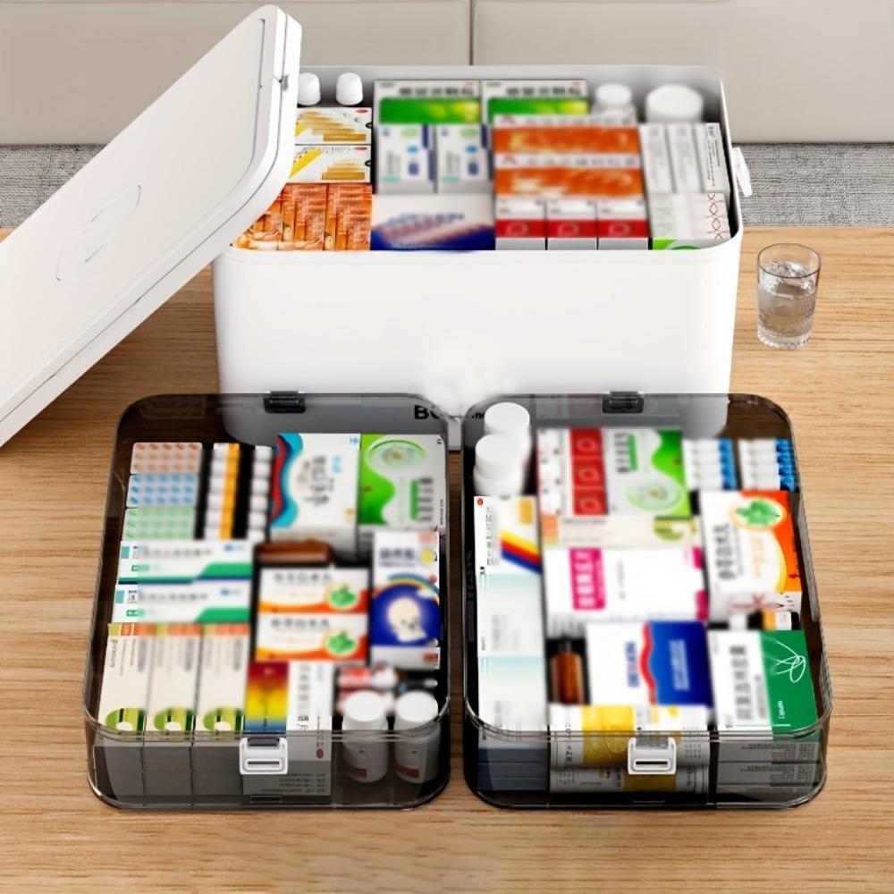 2026 New Style Three-Layer Large Capacity Multi-Layer Storage Box with Handle - Durable Waterproof Box, Suitable for Home and Travel Storage, Under-Bed Storage