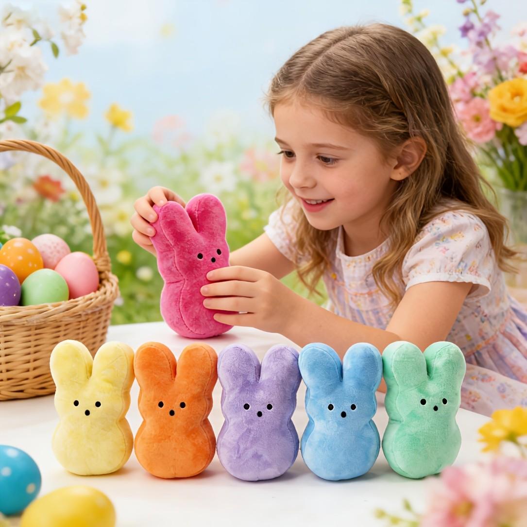 Cute Bunny Plush Toy, Soft Comfortable Huggable Stuffed Animal, Easter Basket Filler, Perfect Gift for Valentine's Day, Birthday, Easter