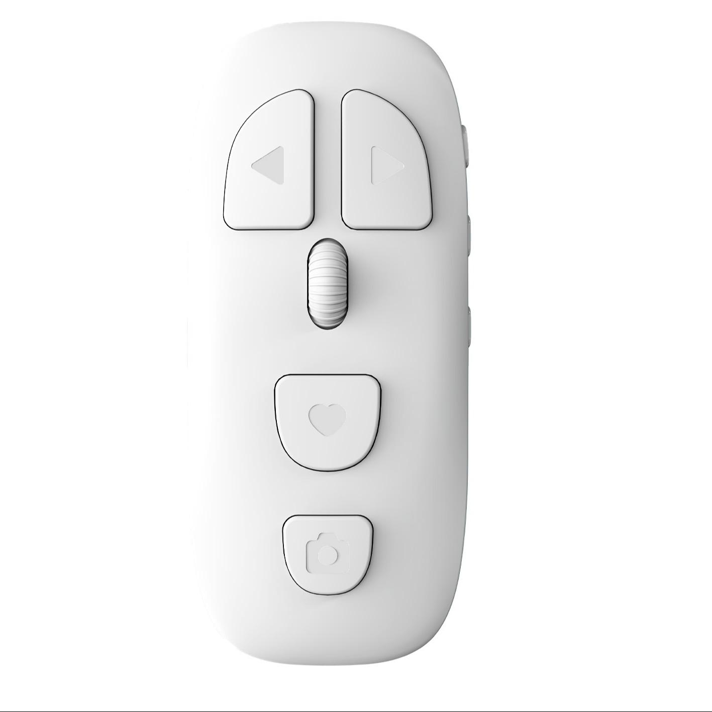 Wheeled Phone Remote Controller, Tiktok Video Swipe Control, Smart Selfie Remote with Zoom Function, Volume Control, for Android and iOS Phones/pads