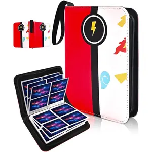 Card Binder for Card, 4-Pocket Trading Card Albums with 50 Removable Sleeve Cards Holder Collection Binders, Card Folder 400 Cards Capacity