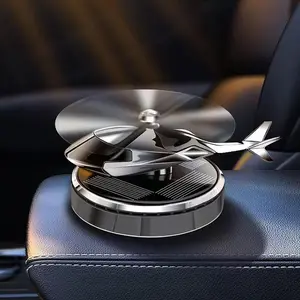 Solar-Powered Car Air Freshener, Rotating Helicopter Aromatherapy Diffuser, Aircraft Aluminum Indoor Decor, Car and Home Diffuser