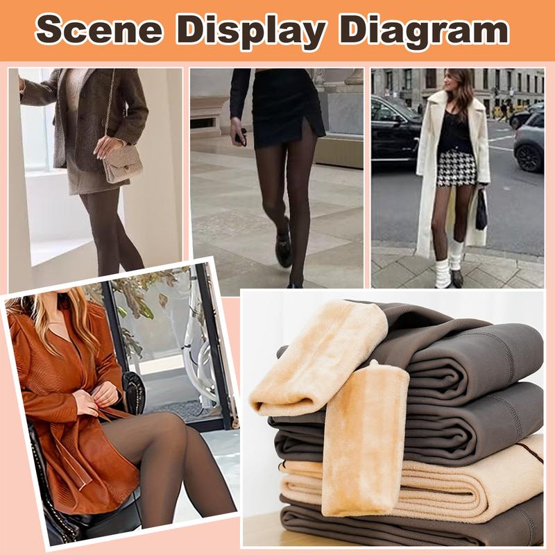 Women's Fleece Lined Leggings, Thick Sheer Winter Leggings