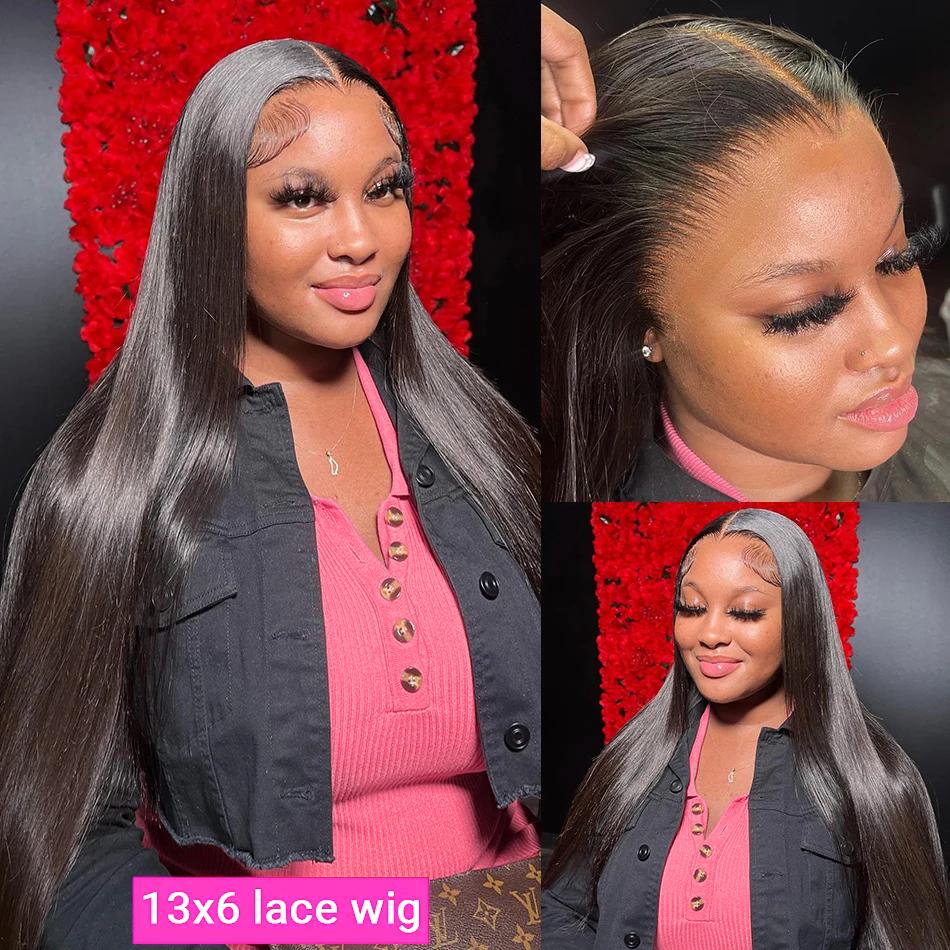 Bling Hair Clearance 13x4 13x6 Transparent Lace Front Wig Human Hair 13X6 HD Lace Frontal Wigs Human Hair Pre Plucked with Baby Hair 180% Density Wigs Human Hair