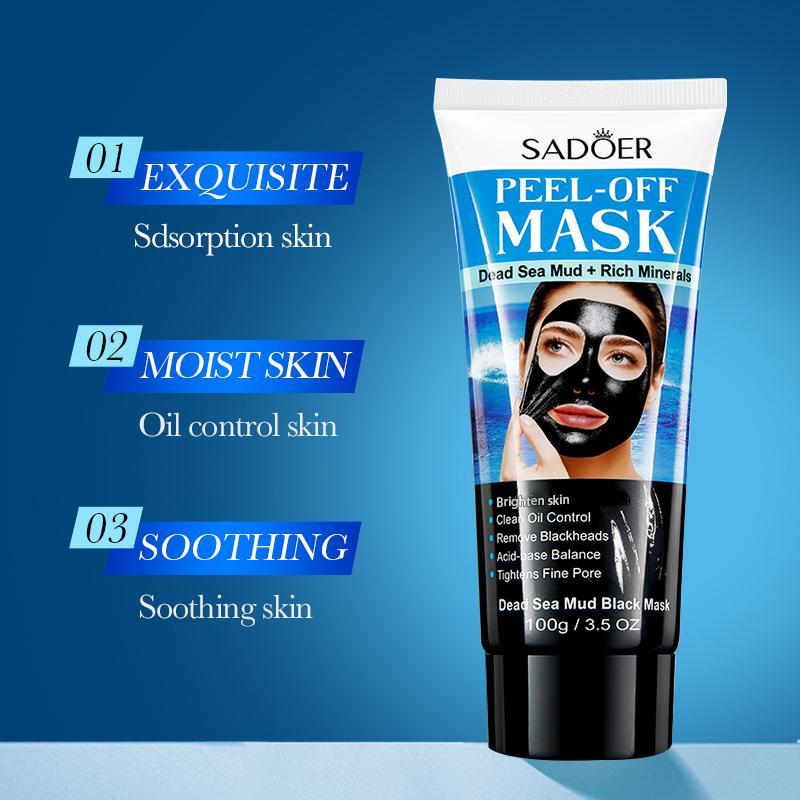 Dead Sea Mud Black Mask + Mineral-Rich Peel-Off Cleansing Mask Dead Sea Mud Black Mask + Mineral-Rich Peel-Off Cleansing Mask