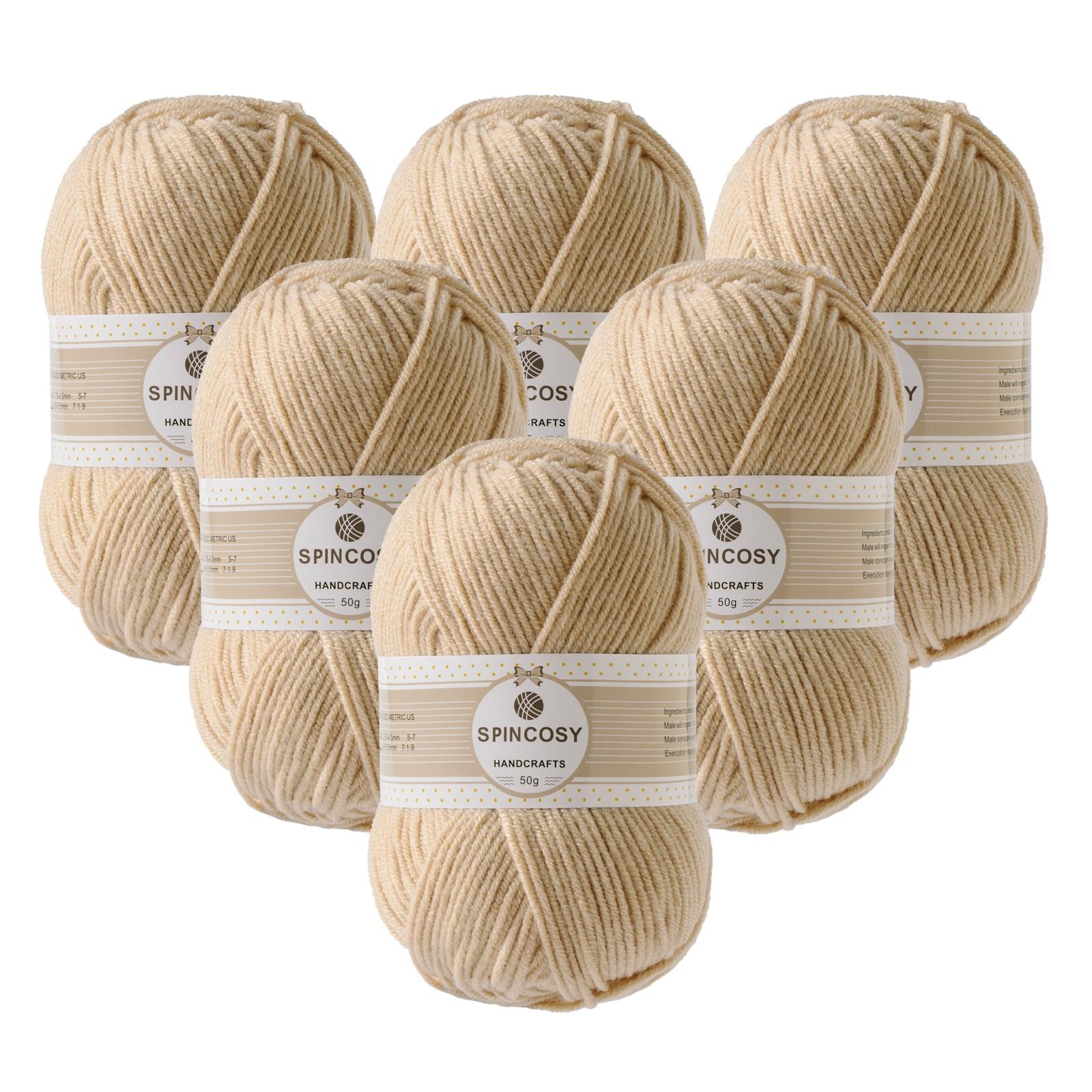 6 Color Macaron Acrylic Yarn Balls, 50g Lightweight Knitting Thread, DIY Spring Summer Crafts, Travel Handmade Kit, Gift Set