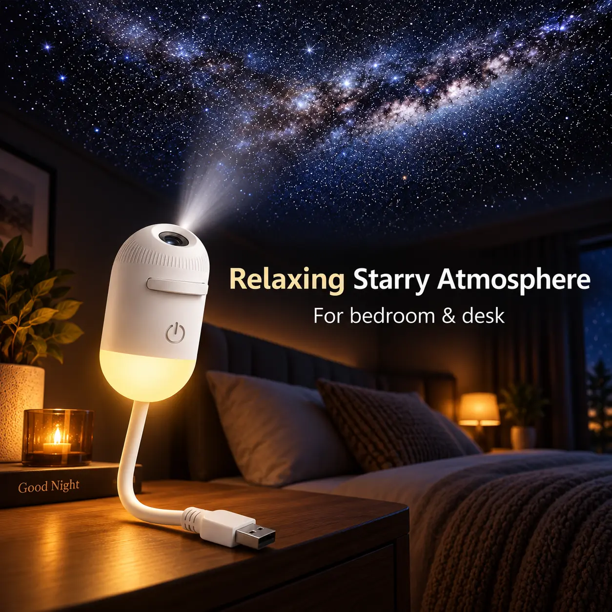 Galaxy Projector 2-in-1 Starry Sky Projector, Galaxy Star Projector Starry Projector Light, Galaxy Dual-Mode Night Light, Galaxy Projector USB