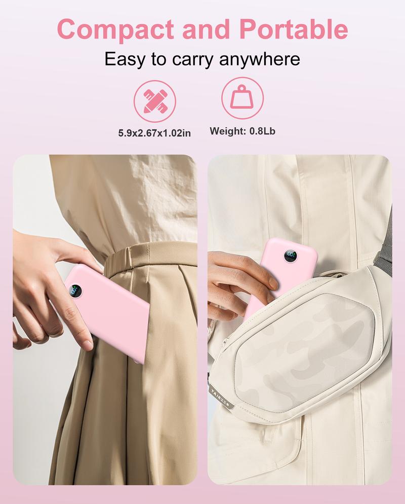 Diamuar Ultra-Thin 12,000mAh Power Bank with Built-in AC Plug & Cable, USB-C PD20W Fast Charging, LED Digital Display, Portable Charger for iPhone Androi Diamuar Ultra-Thin 12,000mAh Power Bank with Built-in AC Plug & Cable, USB-C PD20W Fast Charging, LED Digital Display, Portable Charger for iPhone Androi