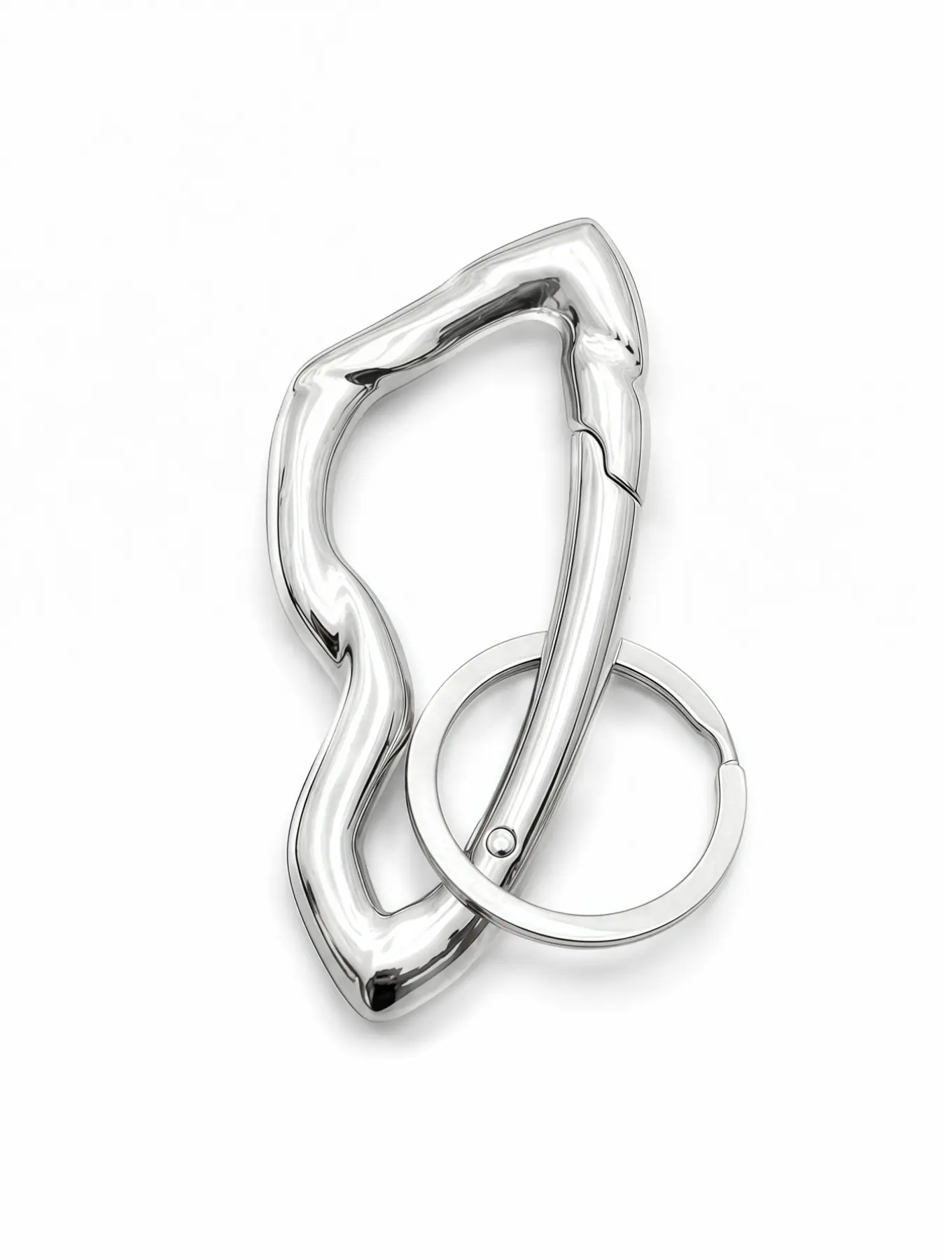 Minimalist Twist Carabiner Keychain Zinc Alloy Key Holder Bag Charm Modern EDC Accessory for Keys and Bags