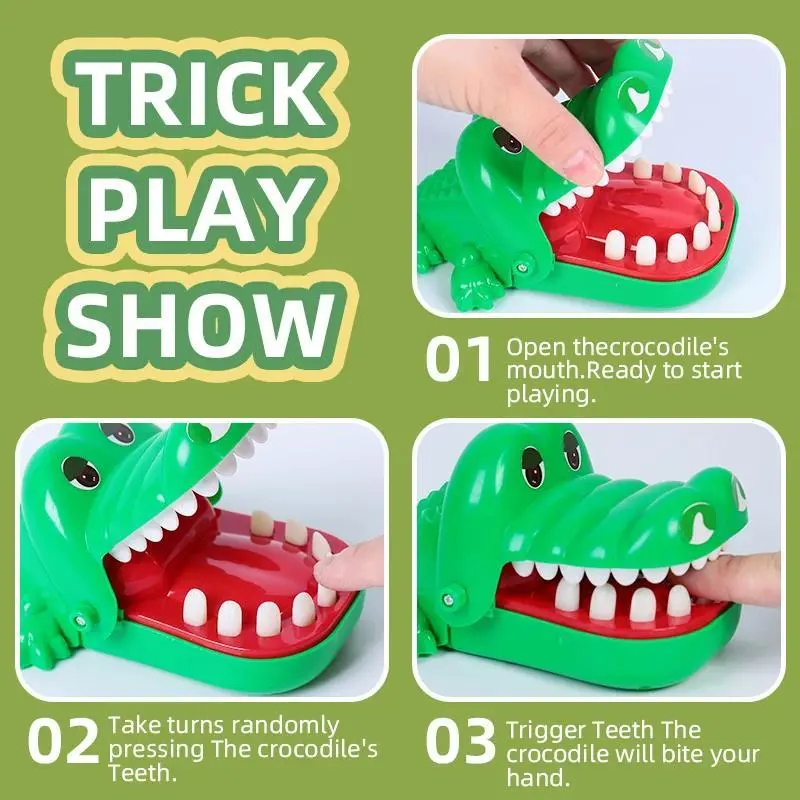 Crocodile Teeth Toy, Kids’ Toy, Crocodile Bites Fingers, Dentist Game, Party and Child’s Games, Lucky Pranks, Kids’ Toy.