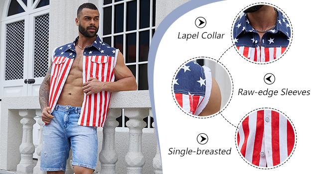 Yuanbang 4th of July Men’s American Flag Denim Vest USA 250th Birthday Independence Day Sleeveless Summer Casual Jacket Patriotic Style Outdoor Fashion Menswear Father's Festival Dad Gifts Guys Love Top Summer Wins Yuanbang 4th of July Men’s American Flag Denim Vest USA 250th Birthday Independence Day Sleeveless Summer Casual Jacket Patriotic Style Outdoor Fashion Menswear Father's Festival Dad Gifts Guys Love Top Summer Wins